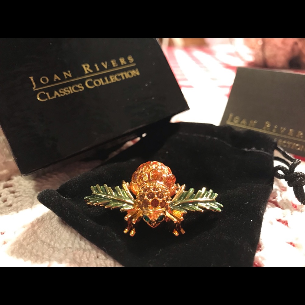 Classic Joan Rivers QVC Pinecone Bee Pin..Stunning